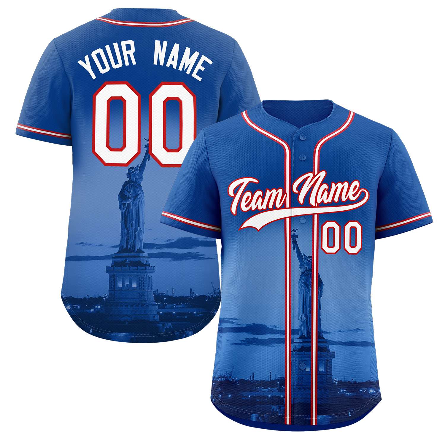 Benutzerdefiniertes New York City Skyline Baseball-Trikot