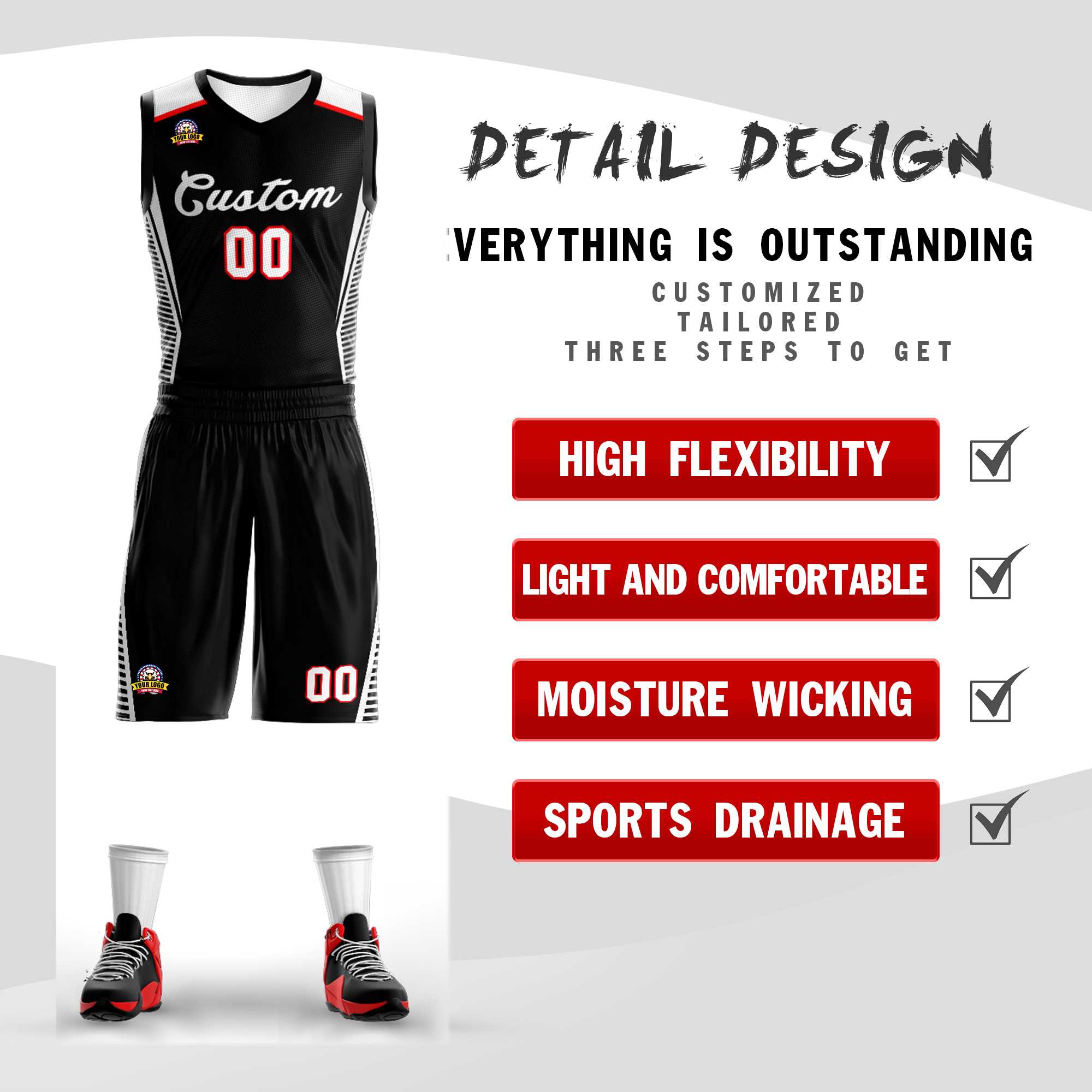 Custom Classic Sets Mesh-Basketballtrikot Custom Classic Sets Mesh-Basketballtrikot