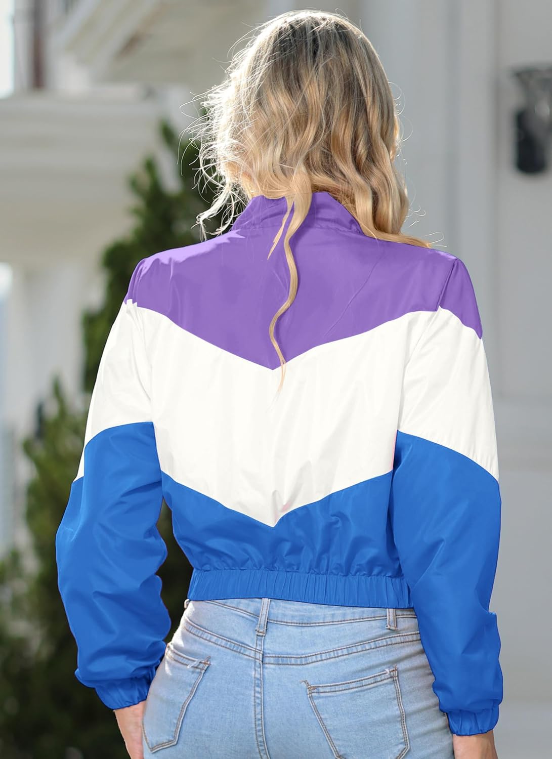 Women\u2019s Lightweight Windbreaker Sport Jacket Zip Up Color Block Coat Long Sleeve Jogging Outerwear Women\u2019s Lightweight Windbreaker Sport Jacket Zip Up Color Block Coat Long Sleeve Jogging Outerwear