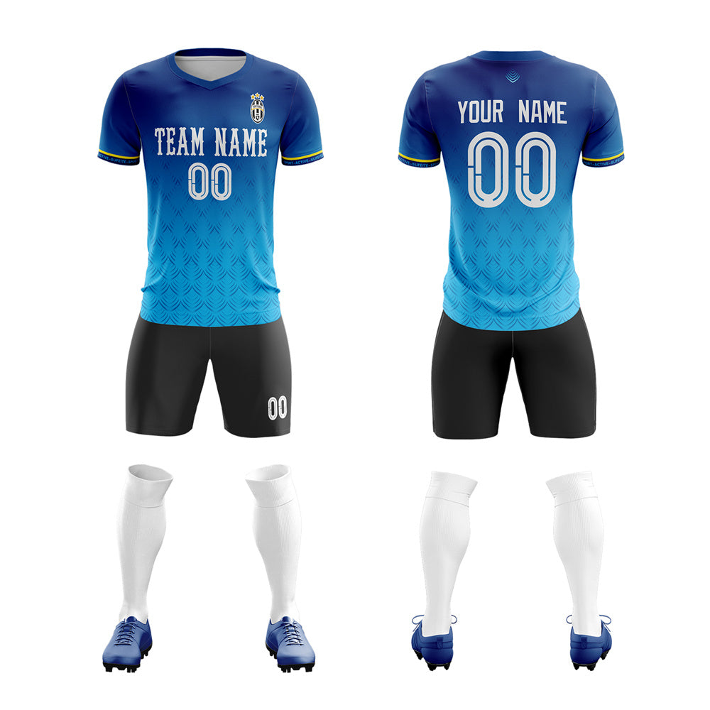 Maßgeschneiderte marineblaue Herren-Uniform-Fußball-Sets-Trikots