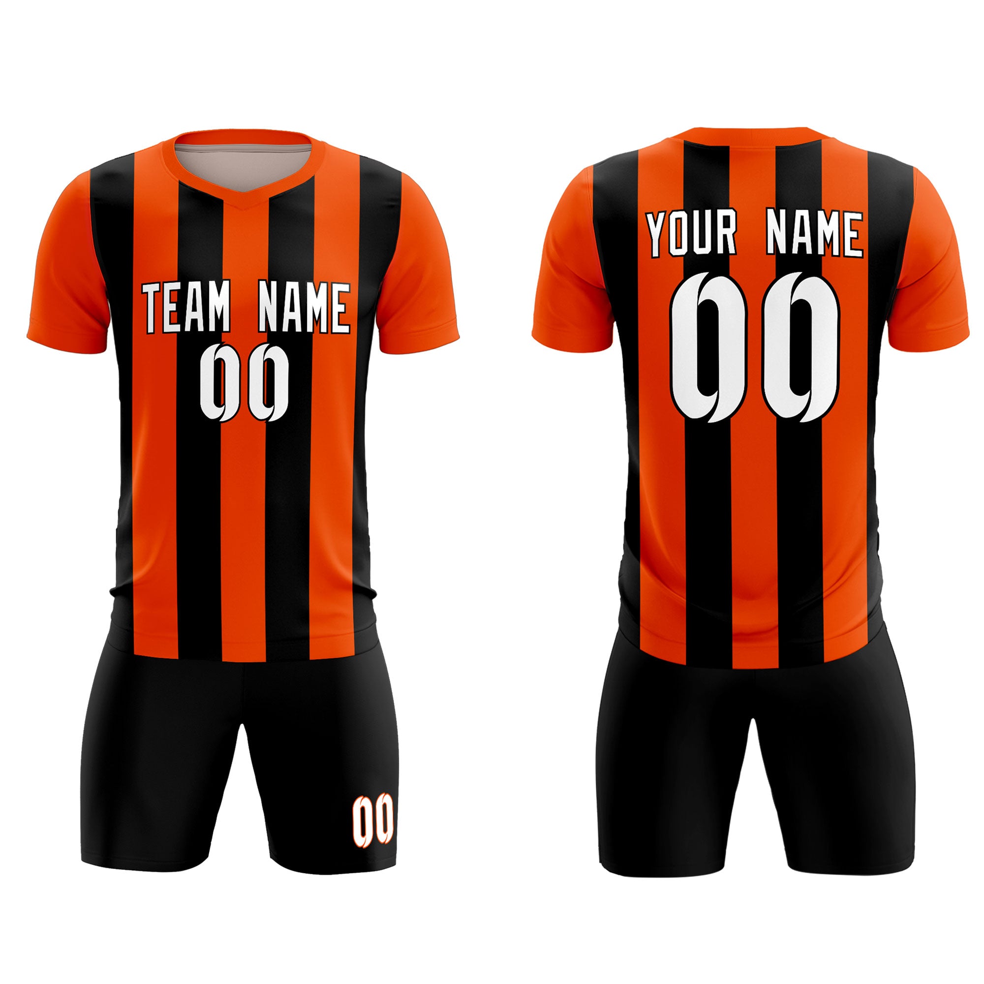 Benutzerdefinierte vertikale Streifen Casual Outdoor-Fußball-Sets-Trikot Benutzerdefinierte vertikale Streifen Casual Outdoor-Fußball-Sets-Trikot