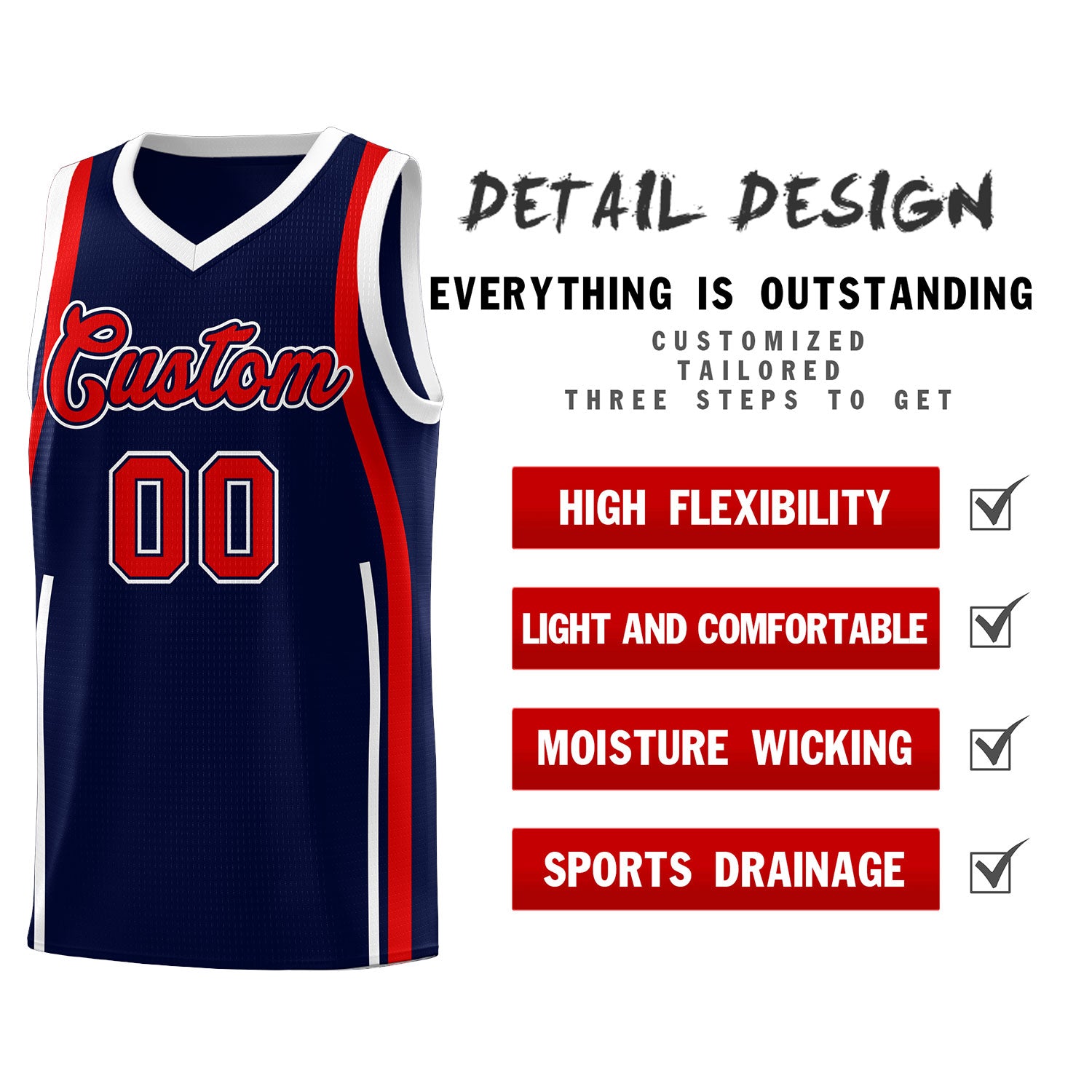 Benutzerdefinierte Basketball-Kits mit Bandmuster