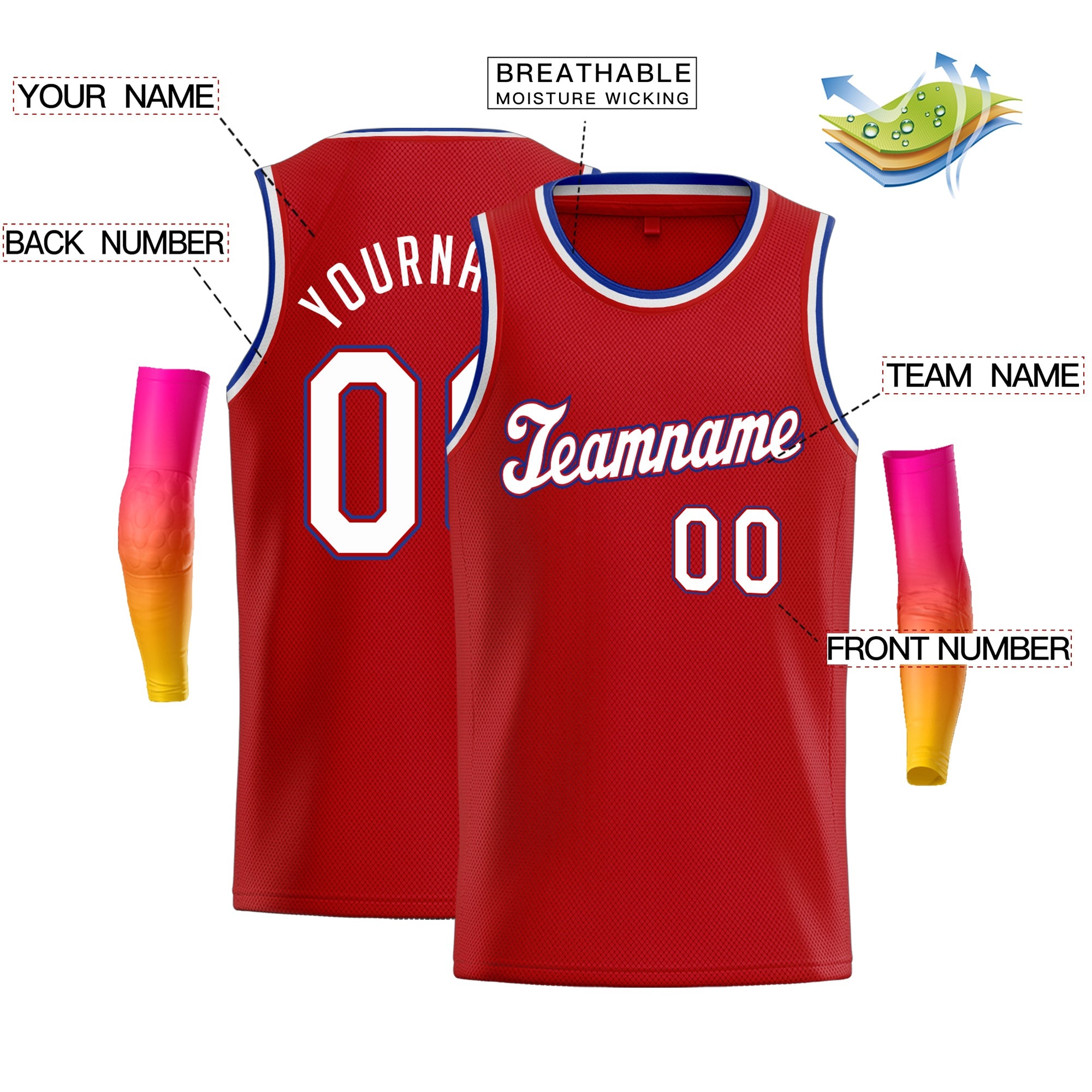 Custom Classic Tops Herren-Freizeit-Basketballtrikot